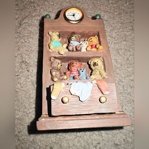 The Country Timepiece Collection Timezone Company Clock Bears Bookshelf